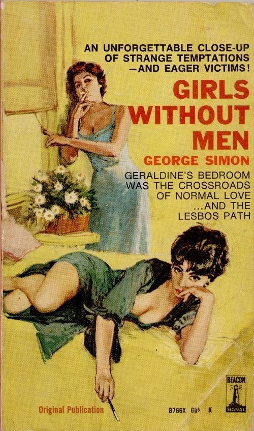 girls without men - lesbian pulp fiction art book cover